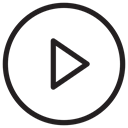 Play button, Multimedia Option, video player, movie, Multimedia, music player Black icon