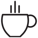 food, Restaurant, hot drink, coffee cup, Coffee Shop Black icon