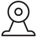 Videocam, Webcam, Videocall, video chat, Cam, technology Black icon