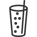 Refreshment, drinks, cup, glass Black icon