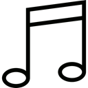 music, musical note, musical, music player, Quaver Black icon