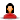 Female, user, red Black icon