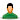 male, user, green Black icon
