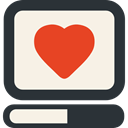 Heart, hospital, Computer, technology, screen DarkSlateGray icon