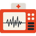 Electrocardiogram, medical, Health Clinic, Stats, hospital, Cardiogram Chocolate icon