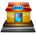 Shop, roadside Black icon