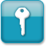 Key, bluestyle LightSeaGreen icon