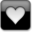 Heart, blackstyle Black icon
