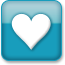 Heart, bluestyle LightSeaGreen icon