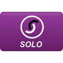 Credit card, solo, curved Purple icon