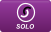 solo, Credit card, curved Purple icon