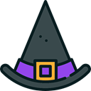 hat, party, Costume, witch, carnival, halloween Black icon