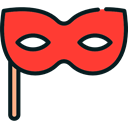 Celebration, Fun, Costume, party, carnival, Eye mask Tomato icon