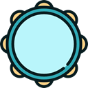 musical instrument, music, Percussion Instrument, jingle, tambourine PaleTurquoise icon