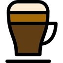 food, hot drink, coffee cup, Coffee Shop, cappuccino Black icon