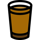 glass, coffee cup, Coffee Shop, Coffee, hot drink, food Black icon