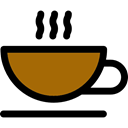 food, Coffee Shop, hot drink, coffee cup Black icon