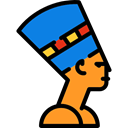 Egyptian, Queen, nefertiti, Art, Sculpture, Bust Black icon