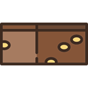 Nougat, Dessert, Chocolate, food Black icon