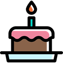 Birthday Cake, food, cake, Bakery, Dessert, birthday, Celebration Black icon