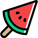 Ice cream, popsicle, watermelon, sweet, food, Dessert, Summertime Black icon