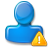 warning, person DodgerBlue icon