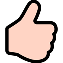 Gestures, Like, Finger, thumb up, Hands PeachPuff icon