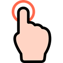 Finger, tap, Hands, Gestures, Multimedia Option PeachPuff icon