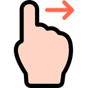 Gestures, Hands, Multimedia Option, Swipe Right, Finger PeachPuff icon