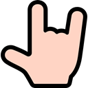 Hands, Gestures, rock, Finger PeachPuff icon