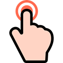 Finger, Gestures, tap, Multimedia Option, Hands PeachPuff icon