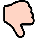 Dislike, Finger, Hands, Gestures PeachPuff icon