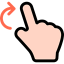 Hands, Gestures, rotate, Multimedia Option, Finger PeachPuff icon