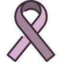 Purple Ribbon, Awareness, signs, sign, symbol Black icon