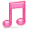 red, music HotPink icon