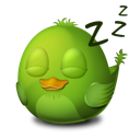 sleep, bird Black icon