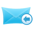 Recieve, mail Black icon