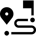 Route, position, signs, placeholder, Map Location, Finish, pin, Map Point, Gps, start, map pointer Black icon