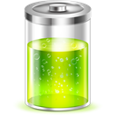 Battery, green Black icon