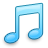 Note, cian, music DarkCyan icon