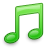 Note, green, music ForestGreen icon