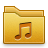 music, Folder Goldenrod icon