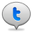 twitter, Bubble LightGray icon