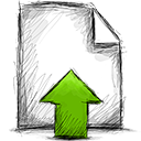 File, upload Black icon