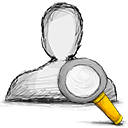 user, search Black icon