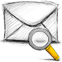 Email, search Black icon