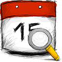 search, date Firebrick icon