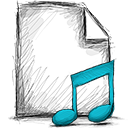 File, music Black icon