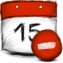 delete, date Firebrick icon