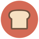snack, food, meal, sandwich, Lunch, Bread IndianRed icon